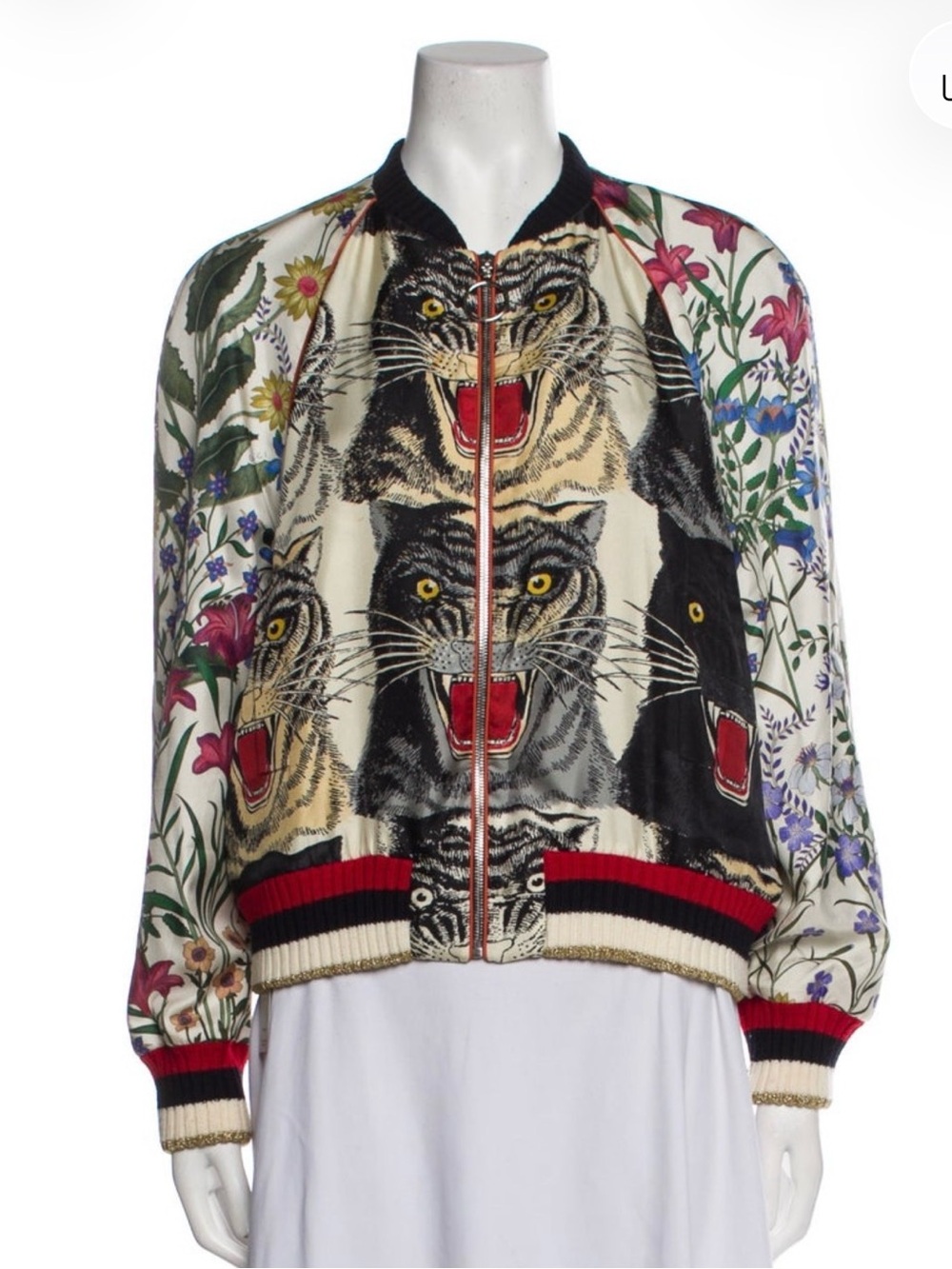 💎GUCCI Silk Bomber Jacket